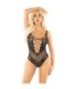 LEG AVENUE - BODY DE REJILLA CON DIAMANTES NEGRO TALLA ÚNICA
