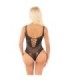 LEG AVENUE - BODY DE REJILLA CON DIAMANTES NEGRO TALLA ÚNICA