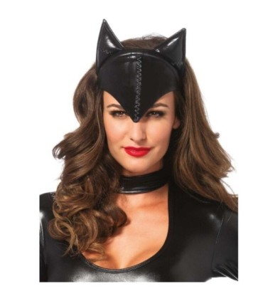 LEG AVENUE - MÁSCARA DE MUJER FELINA NEGRO