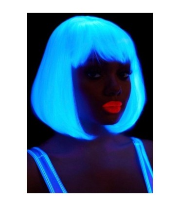 LEG AVENUE - PELUCA CORTE BOB FOSFORESCENTE BLANCO