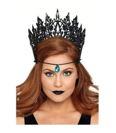 LEG AVENUE - CORONA CON PURPURINA Y JOYA NEGRO