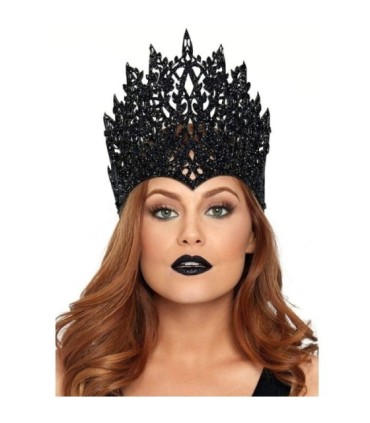 LEG AVENUE - CORONA CON PURPURINA Y JOYA NEGRO