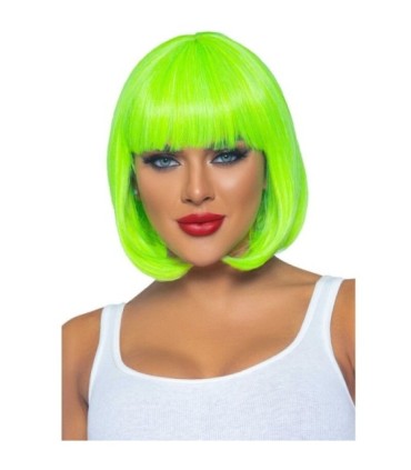 LEG AVENUE - PELUCA BOB FLUORESCENTE VERDE NEON