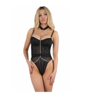 LIVCO CORSETTI FASHION - RUBIKA LC XG079 BODY CON GARGANTILLA NEGRO S