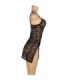 SUBBLIME - 954185 BABYDOLL DE ENCAJE CON TIRANTES AJUSTABLES NEGRO S/M