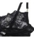 SUBBLIME - 954185 BABYDOLL DE ENCAJE CON TIRANTES AJUSTABLES NEGRO S/M