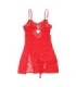 SUBBLIME - 954215 BABYDOLL DE ENCAJE CON TIRANTES AJUSTABLES ROJO L/XL