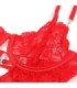 SUBBLIME - 954215 BABYDOLL DE ENCAJE CON TIRANTES AJUSTABLES ROJO L/XL