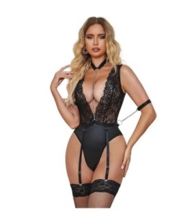SUBBLIME - 954383 BODY SEXY CON LIGUEROS NEGRO S/M