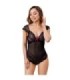 LIVCO CORSETTI FASHION - EVELYN LC 20243 BODY CON ADORNOS DE ENCAJE Y TRANPARENCIAS NEGRO S/M
