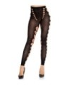 LEG AVENUE - MEDIAS OPACAS SIN COSTURAS CON CORTE EN LOS PIES NEGRO