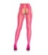 LEG AVENUE - MEDIAS OPACAS SIN TIRANTES Y COSTURAS ROSA NEÓN