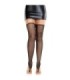 LEG AVENUE - MEDIAS ALTAS SIN PIE DE ENCAJE CON ARO PARA DEDO NEGRO