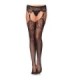 LEG AVENUE - MEDIAS RED ENCAJE Y LIGUERO NEGRO