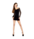 PASSION - WOMAN BS025 BODYSTOCKING ESTILO VESTIDO NEGRO TALLA ÚNICA
