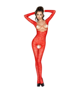 PASSION - WOMAN BS031 BODYSTOCKING ROJO TALLA ÚNICA