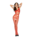 PASSION - WOMAN BS032 BODYSTOCKING ROJO TALLA ÚNICA
