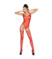 PASSION - WOMAN BS034 BODYSTOCKING ROJO TALLA ÚNICA
