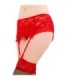 QUEEN LINGERIE - TANGA CON LIGUERO DE ENCAJES S/M
