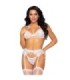 LEG AVENUE - SET TRES PIEZAS BLANCO TALLA S