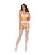 LEG AVENUE - SET TRES PIEZAS BLANCO TALLA S
