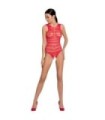 PASSION - WOMAN BS086 BODYSTOCKING ROJO TALLA ÚNICA