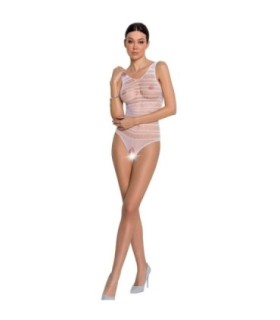 PASSION - WOMAN BS086 BODYSTOCKING BLANCO TALLA ÚNICA