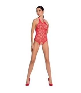 PASSION - WOMAN BS087 BODYSTOCKING ROJO TALLA ÚNICA