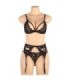 SUBBLIME - SET 3 PIEZAS SUJETADOR + LIGUERO + TANGA L/XL