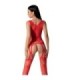 PASSION - BS099 BODYSTOCKING ROJO TALLA ÚNICA