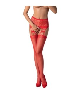 PASSION - S027 MEDIAS CON LIGUERO ROJO TALLA ÚNICA