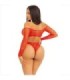 LEG AVENUE - BODY CROTCHLESS CON BRILLO ROJO