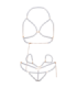 LEG AVENUE - SET SUJETADOR MUÑEQUERAS & TANGA PERLA