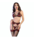 CHILIROSE - CR 4468 SET CUATRO PIEZAS ROJO & NEGRO L/XL