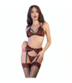 CHILIROSE - CR 4468 SET CUATRO PIEZAS AZUL & NEGRO S/M