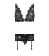 LIVCO CORSETTI FASHION - BELITA LC 90231 SUJETADOR + PANTY + LIGUERO NEGRO S/M