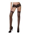 LIVCO CORSETTI FASHION - MANDIRIN LC 90529 PANTY + LIGUERO NEGRO L/XL