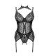 LIVCO CORSETTI FASHION - GIELLANDRA FOR THE SENSES COLLECTION CORSET + PANTY NEGRO L/XL