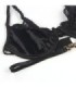 SUBBLIME - SET DE 3 PIEZAS SUJETADOR + TANGA + LIGA ENCAJE NEGRO S/M