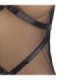 SUBBLIME - VESTIDO TRANSPARENTE CUELLO HALTER NEGRO S/M