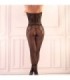 LIVCO CORSETTI FASHION - HACINT LC 17342 BODYSTOCKING CROTCHLESS NEGRO TALLA ÚNICA