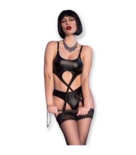 CHILIROSE - CR 4625 SET CUATRO PIEZAS CROTCHLESS NEGRO L