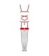 LIVCO CORSETTI FASHION - THIARA LC 20213 SET BODY + MEDIAS ROJA L/XL