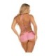 LEG AVENUE - SET TRES PIEZAS DIAMANTES ROSA M/L