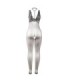 SUBBLIME - 951993 BODYSTOCKING CROTCHLESS DE REJILLA TRANSPARENTE NEGRO TALLA ÚNICA