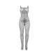 SUBBLIME - 952112 BODYSTOCKING DE REJILLA CON DETALLE EN PECHO Y VIENTRE NEGRO TALLA ÚNICA