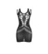 SUBBLIME - 952198 VESTIDO DE REJILLA CON DIAMANTES BRILLANTES NEGRO TALLA ÚNICA