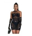 SUBBLIME - 952235 VESTIDO DE REJILLA CON BRILLANTES NEGRO TALLA ÚNICA