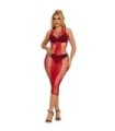 SUBBLIME - 952327 VESTIDO DE REJILLA LARGO ROJO TALLA ÚNICA