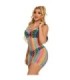 SUBBLIME - 952365 VESTIDO DE REJILLA HOMBROS DESCUBIERTOS ARCOIRIS TALLA ÚNICA